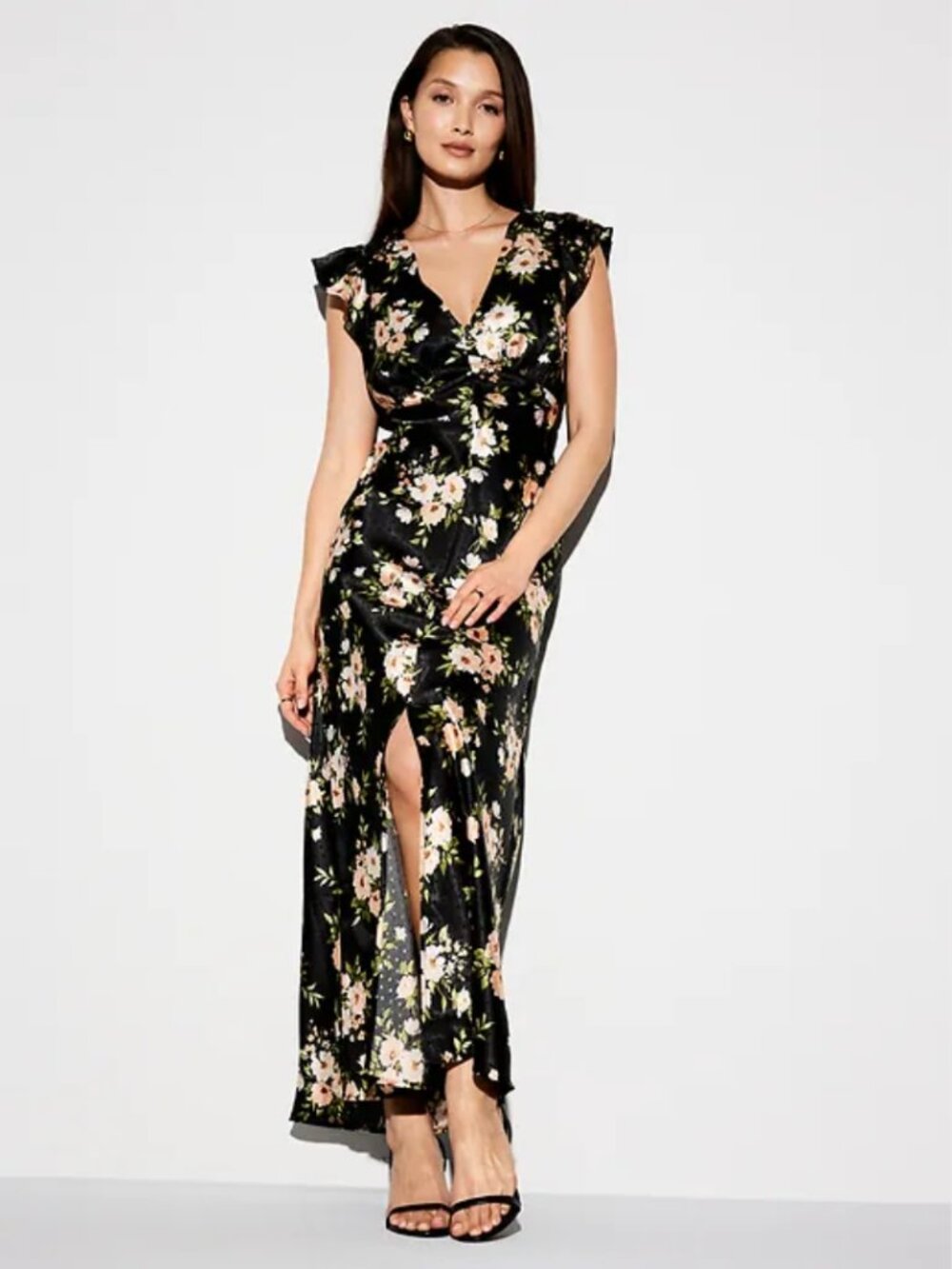 Old Navy The Occasion Satin Like Maxi Floral Dress - NWT!